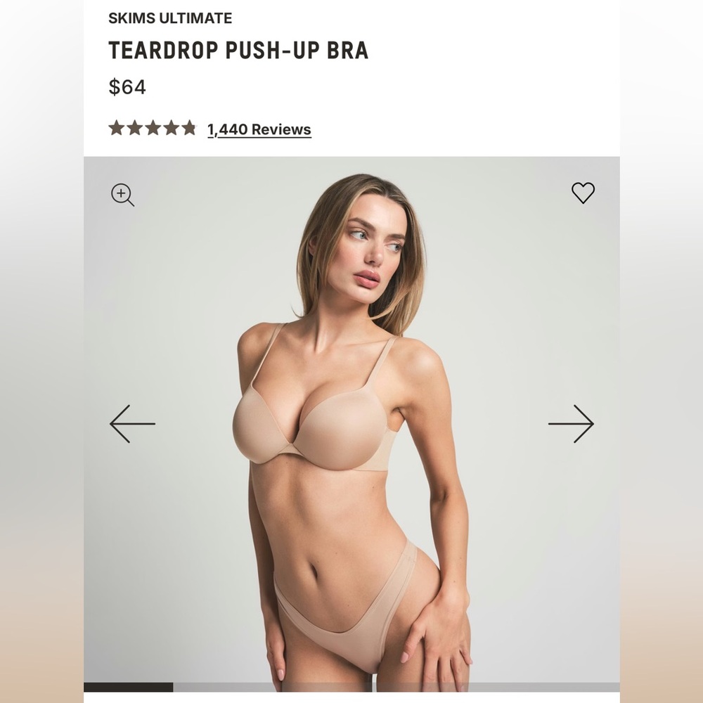 Skims plunge push up bra